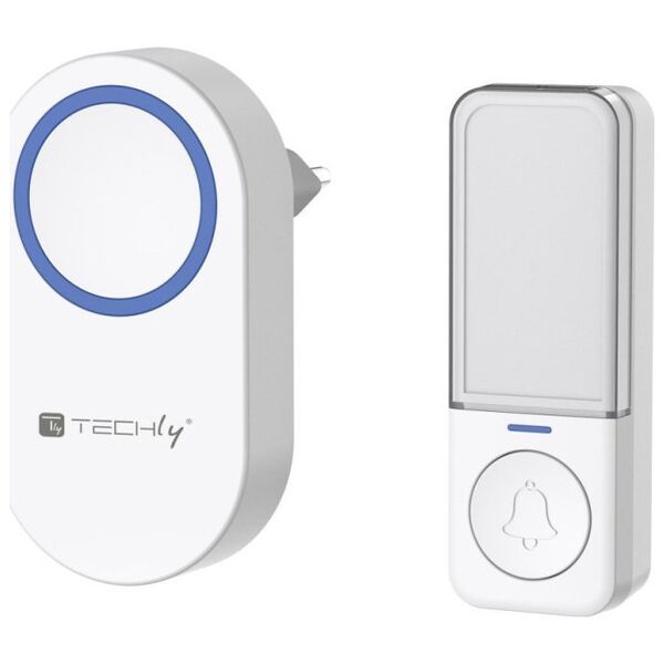Dzwonek kinetyczny Techly zestaw nadajnik i odbiornik, IP56, 180m