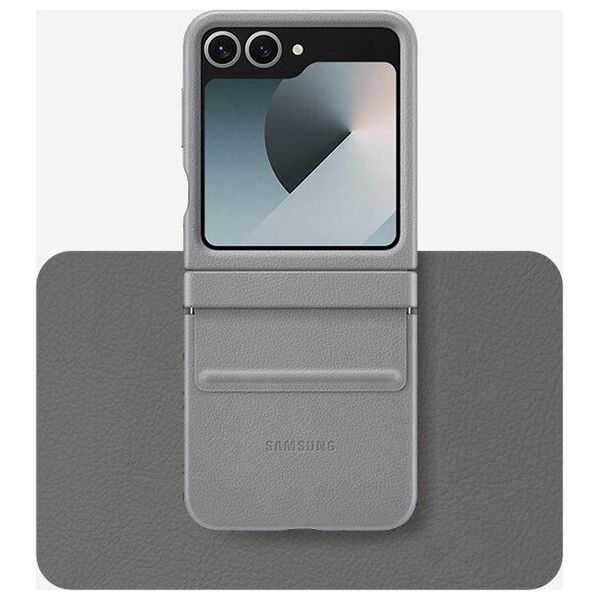 Samsung Case Samsung EF-VF741PJEGWW Z Flip6 F741 gray/gray Flap ECO-Leather Case