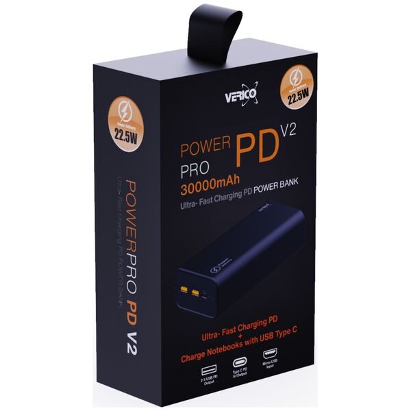 Powerbank Verico Verico Power Pro PD Powerbank 30.000mAh schwarz