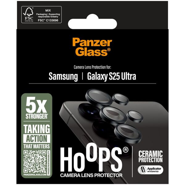 PanzerGlass Hoops Lens Protector for Samsung Galaxy S25 Ultra ceramic