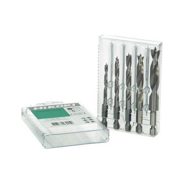 Wiertło Hikoki Zestaw wietreł do drewna CV 5-PCS 4/5/6/8/10mm, chwyt 6-kąt 1/4"