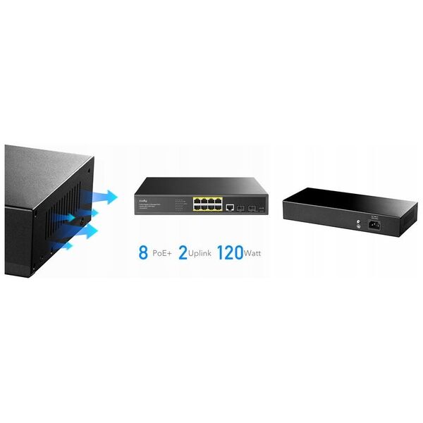 Switch Cudy Switch CUDY GS2008PS2 8-Port Gigabit L2 Managed PoE+ 120W 2xSFP