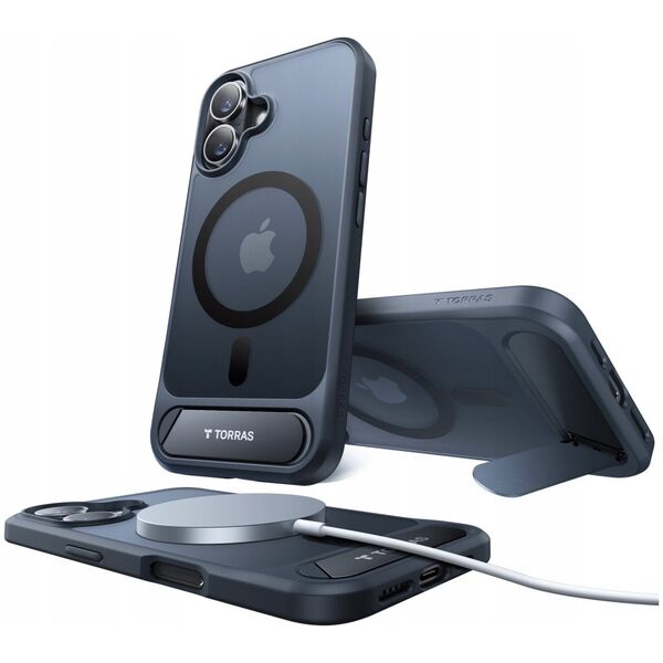 Torras Etui Torras Pstand Series dla iPhone 16 Plus (Czarny)