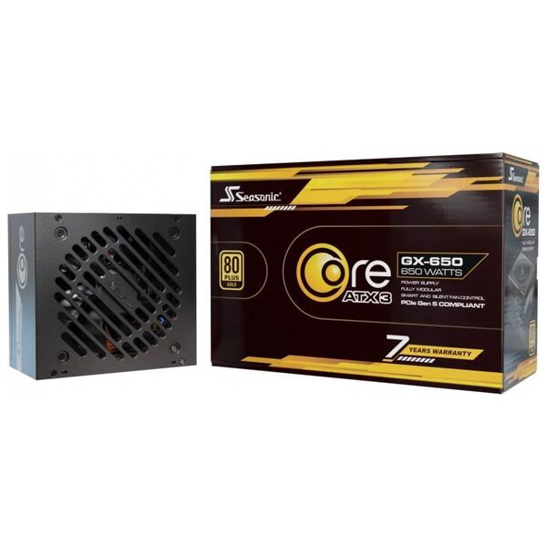 Seasonic Core GX 80 PLUS Gold Netzteil, modular, ATX 3.1, PCIe 5.1 - 650 Watt, schwarz