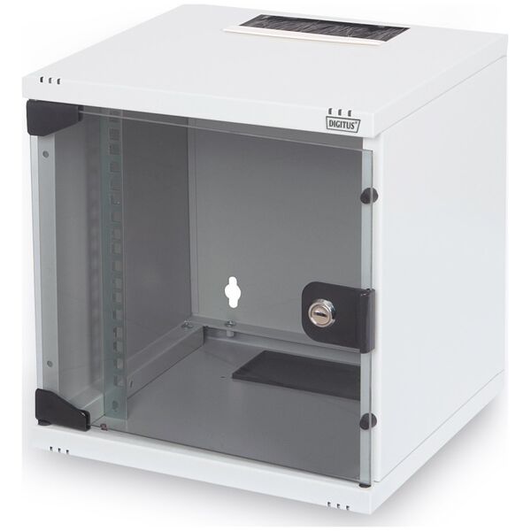 Szafa Digitus Zestaw Szafa rack 10" + Switch + Patch panel + Akcesoria (DN-10-SET-1-B)