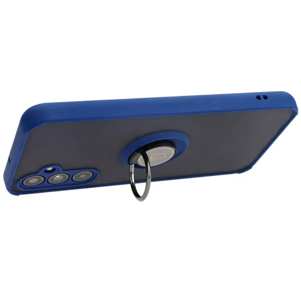 Bizon Case Hybrid Ring Samsung Galaxy M34 5G smoky with a navy blue frame