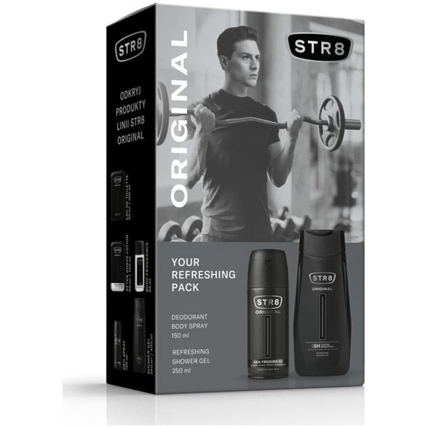 Sarantis STR 8 Zestaw prezentowy Original (Deo spray 150ml+Żel pod prysznic 250ml)