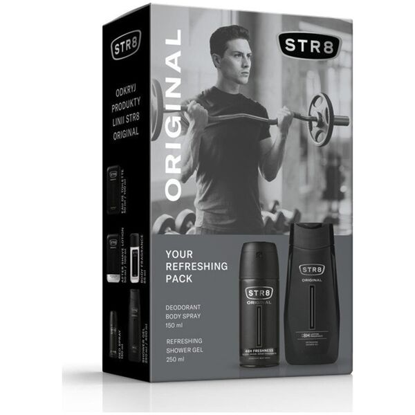 Sarantis STR 8 Zestaw prezentowy Original (Deo spray 150ml+Żel pod prysznic 250ml)