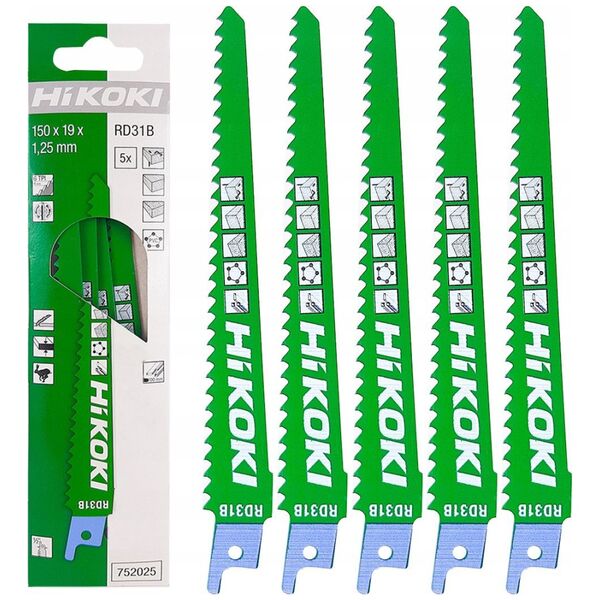 HIKOKI SABRE SAW BLADE RD31B/S611DF 150mm /5pcs.