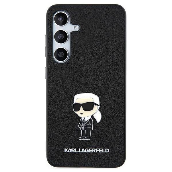 Original Case SAMSUNG GALAXY A55 5G Karl Lagerfeld Hardcase Fixed Glitter Ikonik Logo Metal Pin (KLHCSA55GKNPSK) black 3666339259495