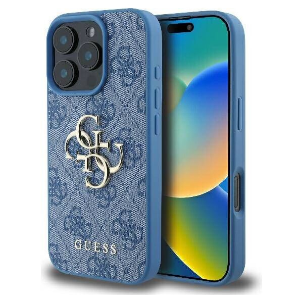 Original Case IPHONE 16 PRO Guess Hardcase 4G Big Logo (GUHCP16L4GMGBL) blue 3666339327620