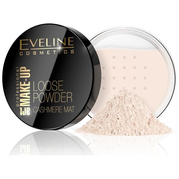 Eveline PUDER SYPKI LOOSE POWDER CASHMERE MAT nr 01 Transparent