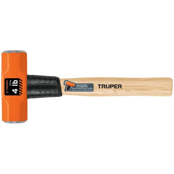 Truper Plaktukas-kūjis aštuonkampe galva. 30,5cm, 1800g, Ąžuolinė rankena su termoplastiko apsauga Truper®