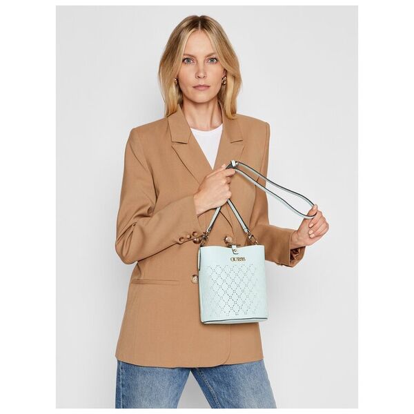 Guess, Amara, Synthetic Leather, Textile Bag, Surf, XG849301, For Women, 18/21 x 20 x 14 / 14/18 x 17.5 x 6.5 cm For Women