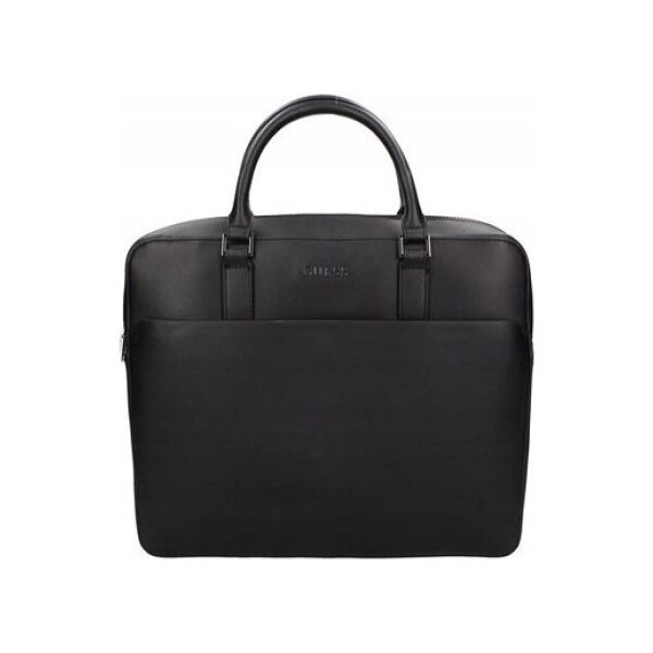 Guess, Scala, Ecological leather, Textile Briefcase, Computer, Black, 36 x 29 x 9 cm, For Men For Men