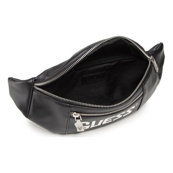 Guess, Salameda, Leather, Textile Fanny Pack, Black, 29,5/39 x 14 x 7 cm, For Men For Men