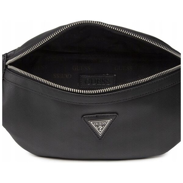 Guess, Certosa, Synthetic Leather, Textile Fanny Pack, hmcrts p1330, Black, 28 x 14 x 8 cm, For Men For Men