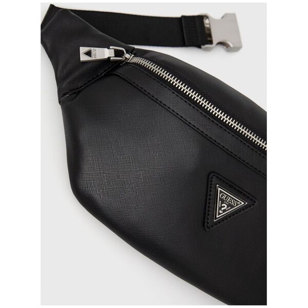 Guess, Certosa, Synthetic Leather, Textile Fanny Pack, hmcrts p1330, Black, 28 x 14 x 8 cm, For Men For Men