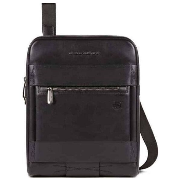 Piquadro Piquadro, Obidos, Leather, Small, Crossbody Bag, Black, 22 x 28 x 5 cm, For Men For Men