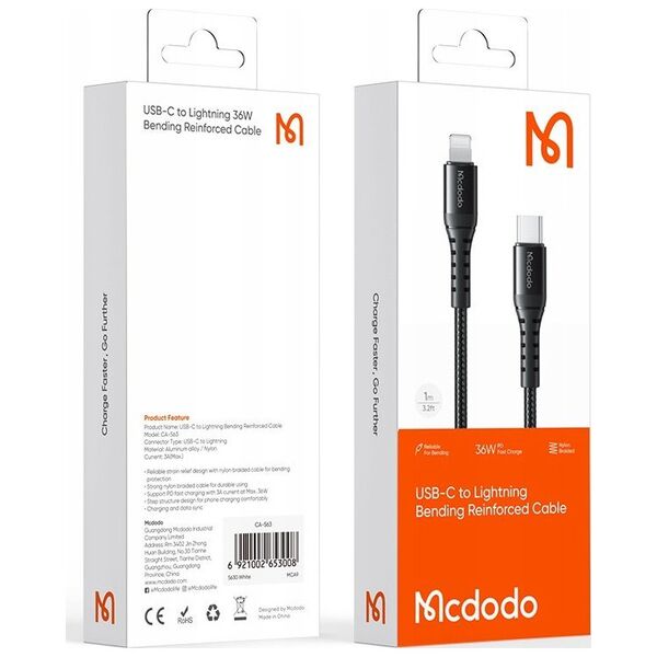 Kabel USB Mcdodo USB-C - Lightning 0.2 m Czarny