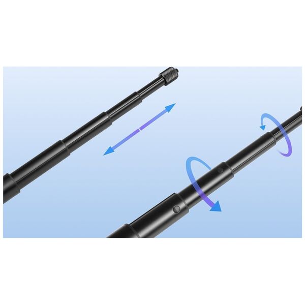 Selfie stick Puluz Metalowy uchwyt selfie Puluz 110 cm do Insta360 One RS / X2 / X3 / X4