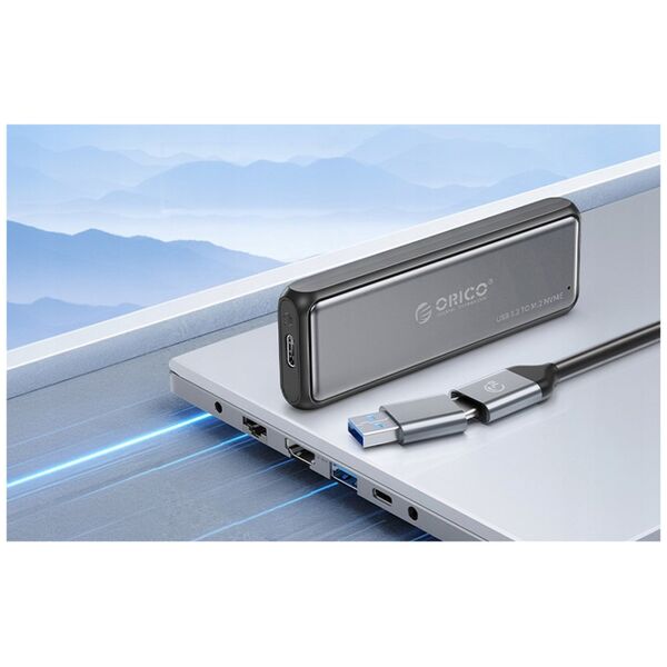 Orico Obudowa dysku Orico NVME M.2, 10gbps, USB-A do USB-A/C (szara)