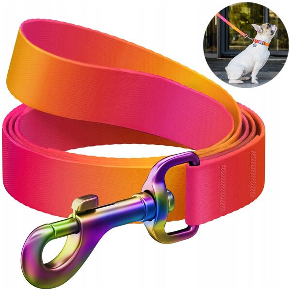 Collar Smycz dla psa nylonowa WAUDOG gradient, dł. 122 cm, pomarańczowa