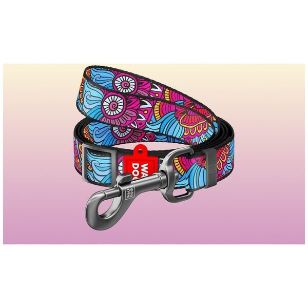 Collar Smycz dla psa Waudog nylonowa, wzór "Lato", szer. 25 mm, dł. 152-183 cm