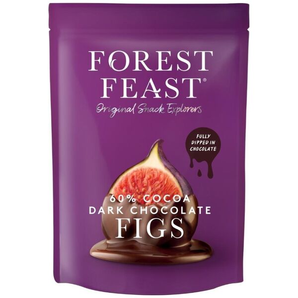 Forest Feast dark chocolate-coated figs, 140 g
