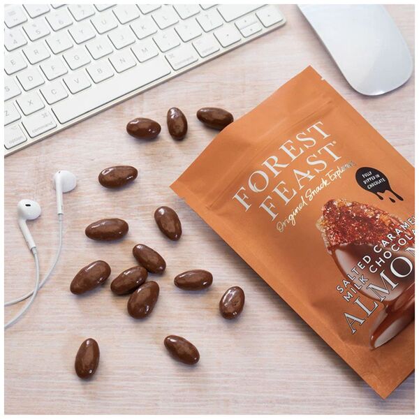 Forest Feast milk chocolate-coated almonds with salted caramel, 120 g