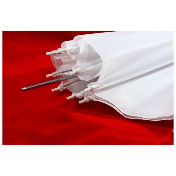Massa Parasolka 2w1 BiaŁa - Dyfuzor + OdbijajĄca - Srebrna / 110 Cm