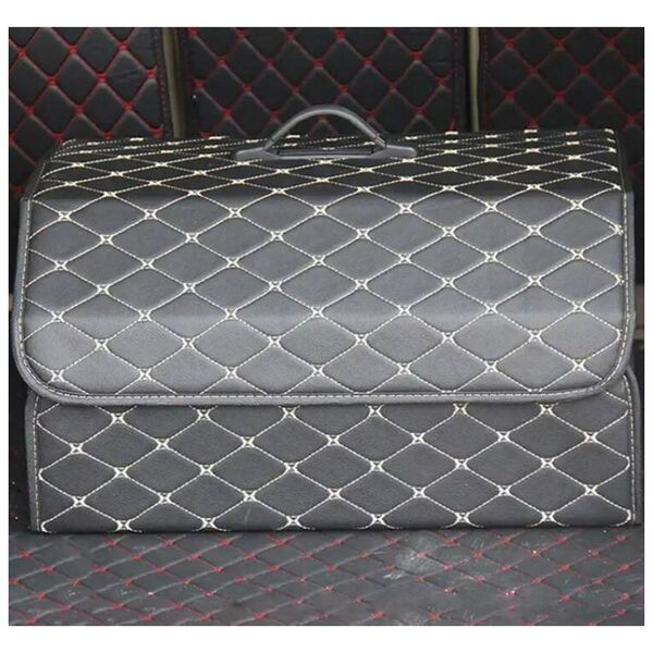 Aptel Duży Organizer Samochodowy do Bagażnika Schowek 55x32x30cm czarny DA75