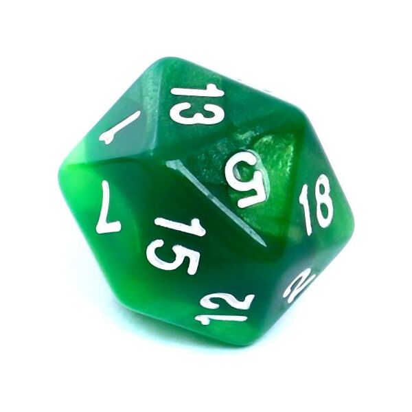 Rebel Komplet kości REBEL RPG - Dwukolorowe - Zielono-żółte (106471)