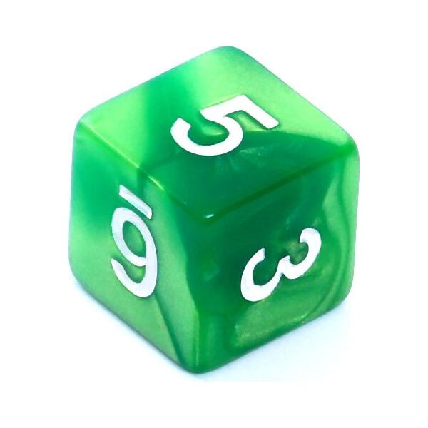 Rebel Komplet kości REBEL RPG - Dwukolorowe - Zielono-żółte (106471)