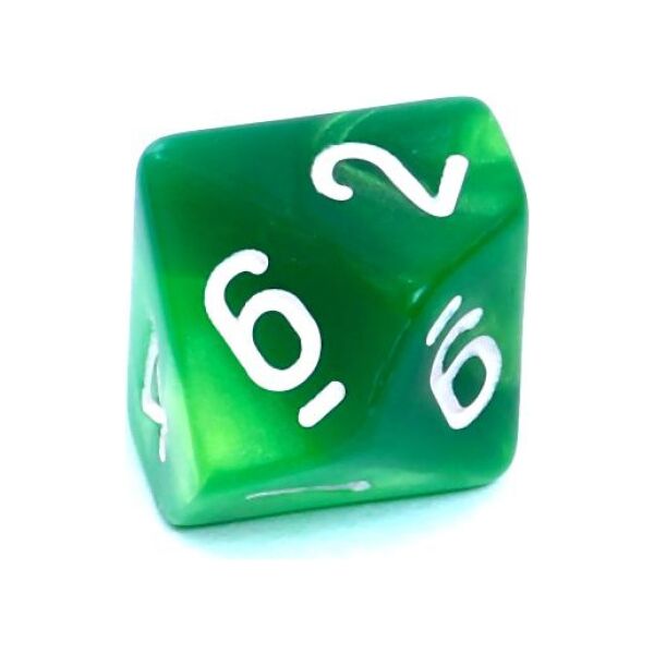 Rebel Komplet kości REBEL RPG - Dwukolorowe - Zielono-żółte (106471)