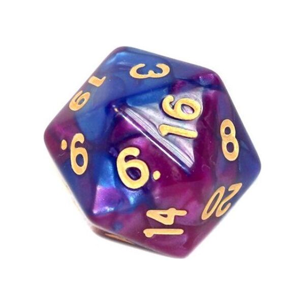 Rebel Komplet kości REBEL RPG - Dwukolorowe - Ciemnoniebiesko-purpurowe