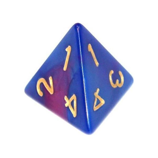 Rebel Komplet kości REBEL RPG - Dwukolorowe - Ciemnoniebiesko-purpurowe