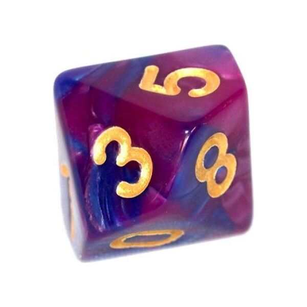 Rebel Komplet kości REBEL RPG - Dwukolorowe - Ciemnoniebiesko-purpurowe