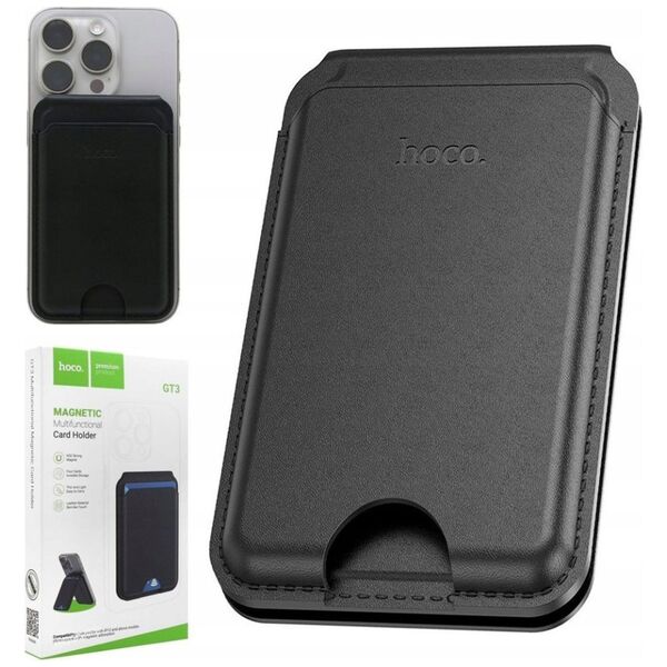 Hoco HOCO portfel magnetyczny na karty kompatybilny z MagSafe GT3 czarny