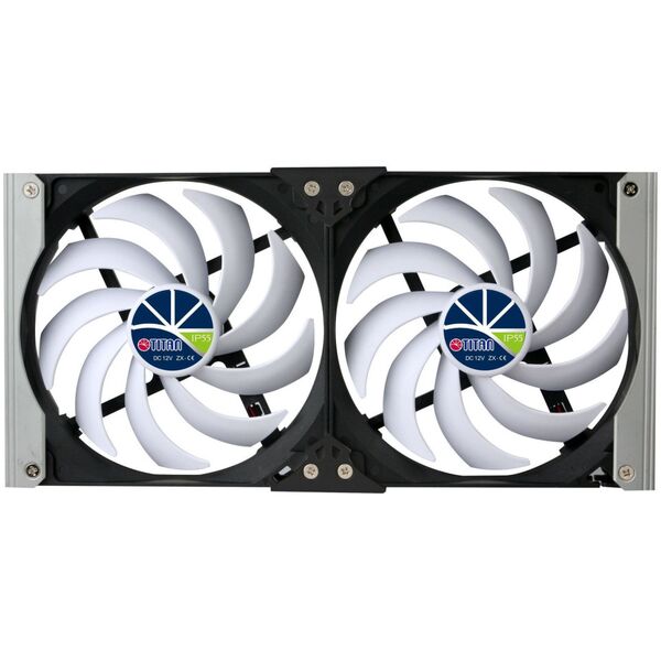 Titan Titan TTC-SC20(A)+ Διπλός ανεμιστήρας ψυγείου 92x25mm IP55, Λειτουργία χρονοδιακόπτη, με ενσωματωμένο ανορθωτή 13179128 4260153572656