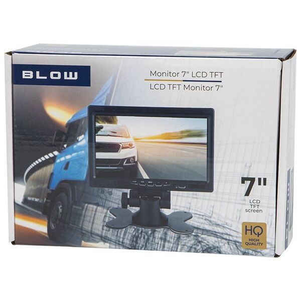 Blow MONITOR 7" do kamery cofania LCD TFT Blow z 2 wejściami AV