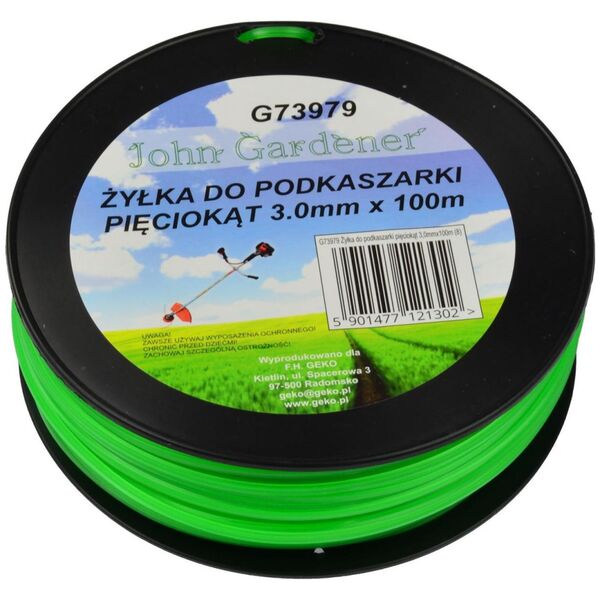 Geko Żyłka do podkaszarki pięciokąt 3,0mmx100m (20)