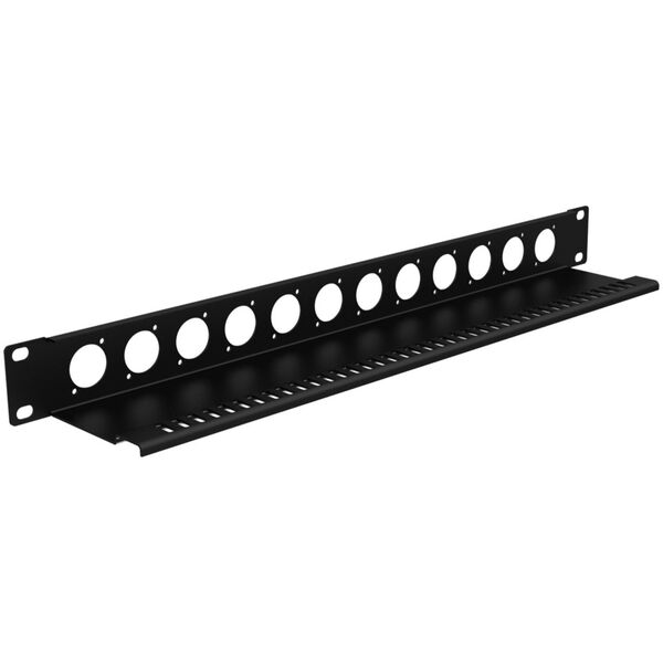 Caymon CAYMON BP112T Panel maskujący do szaf rack 19” z półką odciążającą, 12x D, 1 HE