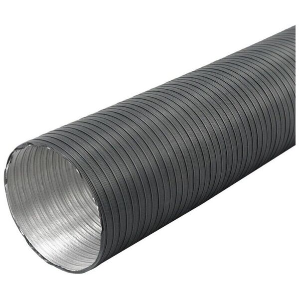 Aluminum duct G125A, DN125, 3 m, anthracite color.