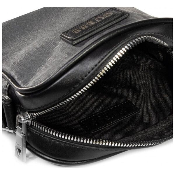 Guess, Dan, Document Holder, Textile Crossbody Bag, Black, HMDLJCP0317, For Men For Men