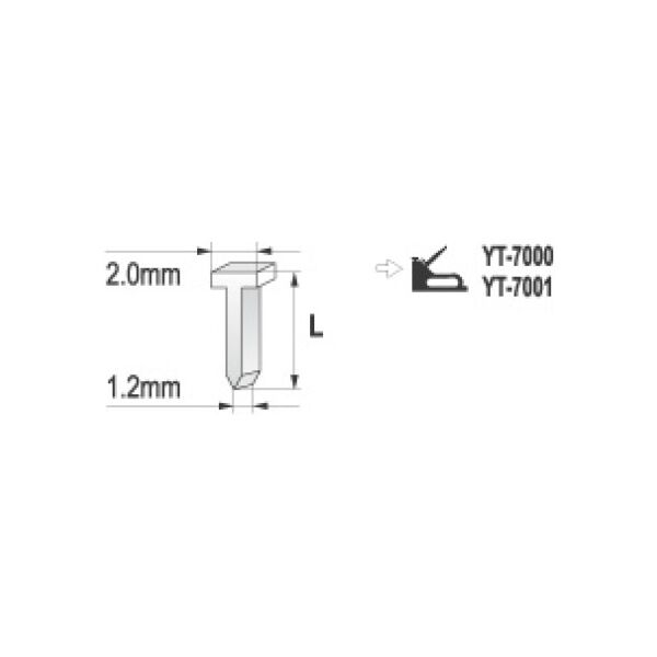 Yato Gwoździe do zszywacza 10x2x1,2mm 1000szt. YT-7032