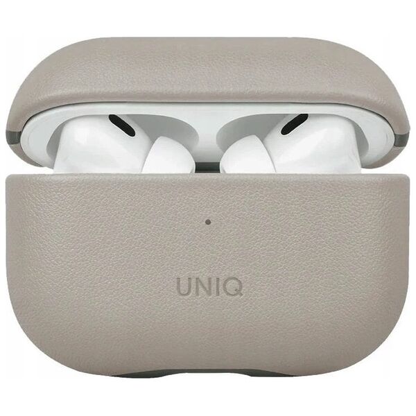 UNIQ Lyden DS - etui  ze sztucznej skóry do AirPods Pro 2 beżowe/zielone - Gwarancja bezpieczeństwa. Proste raty. Bezpłatna wysyłka od 170 zł.