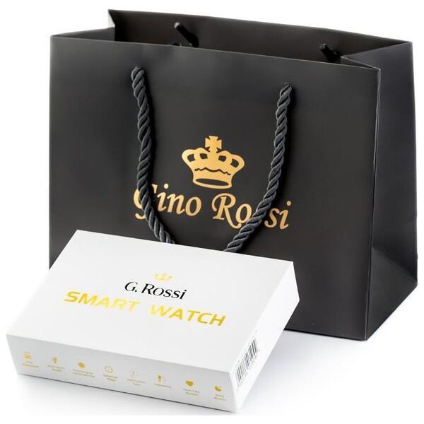 Zegarek Gino Rossi SMARTWATCH DAMSKI G. Rossi SW020-2 - CIŚNIENIOMIERZ, PULSOKSYMETR (zg338b)