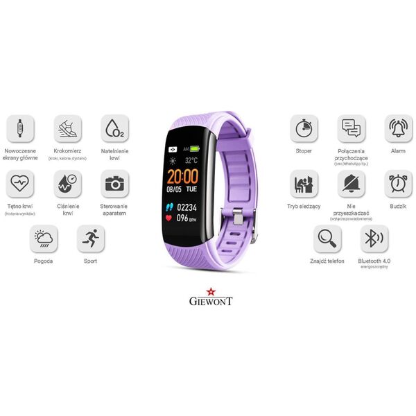 Smartband Giewont GW200-8 Czarny