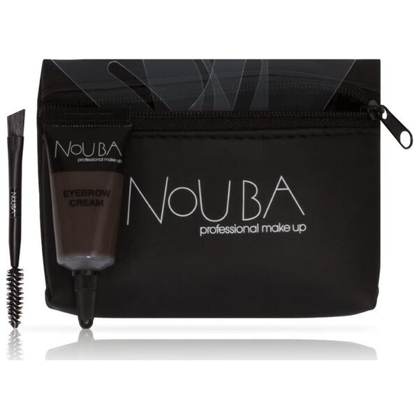 20 Set Nouba: Nouba, Eyebrow Brush + Nouba, Eyebrow Gel, 7 ml + Textile Makeup Bag, Black For Women
